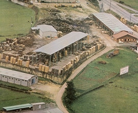 1980 Investissements dans une scierie sur le site actuel d’Argüelles (Siero), incorporation de séchoirs et début des activités d’exportation.